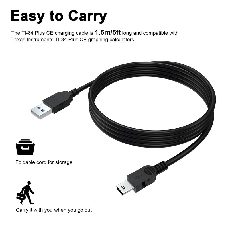Gneinour TI-84 Plus Charger Compatible with Texas Instruments TI-84 Plus,