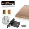 Chibery 10 Pack 1/2" Overlay Cabinet Hinges, Semi-Concealed Hinge, Cabinet