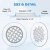 2 Pack 4-1/4 Snap in Shower Drain Cove White,PVC Plastic
