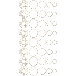 Operitacx 160 pieces copper earrings silver earring circle charm beads hoop earrings round pearl hoop jewellery earring circle earring craft circle pendant accessories golden earrings 14k