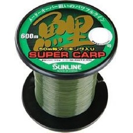 Sunline Nylon Line, Super Carp, 138.3 ft (600 m), No. 10, Matte Green