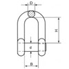 6mm Dee Shackle - countersunk allen key socket pin -