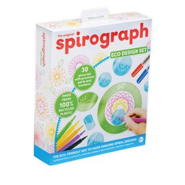 Spirograph Design Set Eco | Made from 100% Recycled Plastics | Create Endless Designs | 30 Pieces Set Including Precision Parts, Pens & Spiro-Putty | Creative Arts & Crafts Activity | for Ages 8+