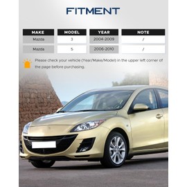 Tiezful 4PCS Front & Rear Strut Assemblies Fits 2004-2009 for mazda 3, 2006-2010 for mazda 5 Shock Absorbers Replacement 172263 172264 343412