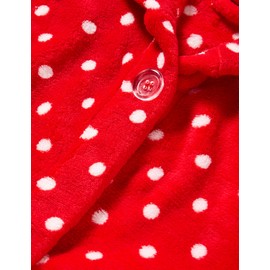 Playshoes Fleece Bathrobe, Unisex Children's Dressing Gown, dots