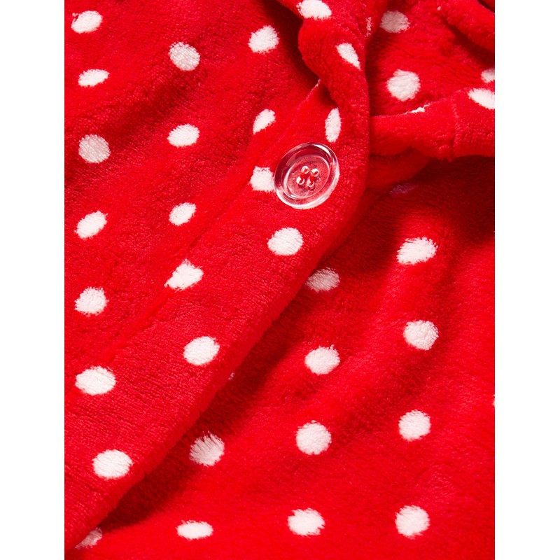 Playshoes Fleece Bathrobe, Unisex Children's Dressing Gown, dots