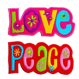 Graphic Dust Love Peace Embroidered Iron On Patch Applique Sign Symbol Logo Cute Happy