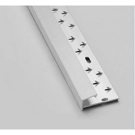 Carpet/Flooring Door Strip - Square Edge - L 900 x W 32 x H 12mm - Silver