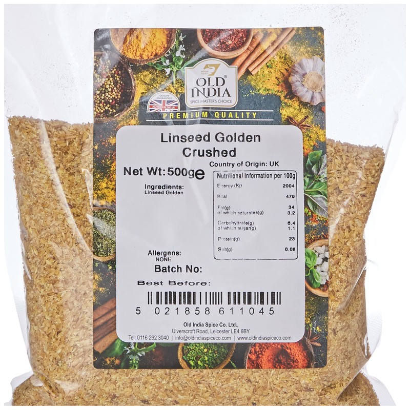 Old India Linseed Golden Crushed 500g