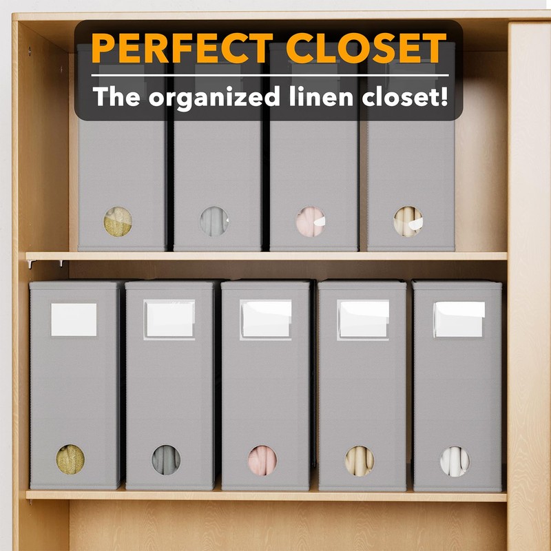 SpaceAid 9 Pack Bed Sheet Organizers and Storage, Foldable Sheet