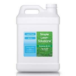 Maximum Green & Growth Fertilizer High Nitrogen 28-0-0 Lawn Food Liquid Fertilizer- Spring & Summer- Any Grass Type- Simple Lawn Solutions - Concentrated Quick & Slow Release Formula (2.5 Gallon)