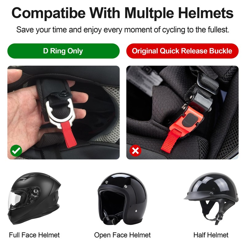 JAGASOL Helmet Quick Release Buckle Kit for Motorcycle Helmet, Metal