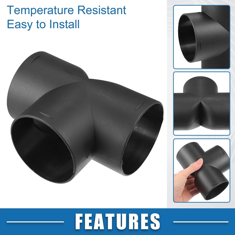 A ABSOPRO T Piece Duct Air Ducting Connector Straight Air
