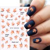 6 Sheets Fall Nail Stickers for Nail Art Cute Pumpkin