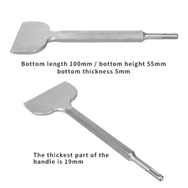 ESCULTORA 4Inch Air Chisel Bit, Premium Alloy Steel Tile Removal Tool with Compatible Handle, Tile Chisel Can Remove Floor Tiles, Ceramic Tiles, Concrete Splatter, Weld Spatter, Rust