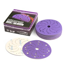 FASTPLUS 150mm Sanding Discs,25PCS Ceramic Orbital Sander Discs,220 Grit Sandpaper Multi-Hole Hook and Loop Sanding Disc,Long Lasting,Durable and Virtually Dust-Free for Random Orbital Sander