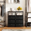 Giantex Dresser with 3 Drawers, Fabric Storage Tower with Wood