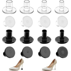 8 Pairs High Heel Protectors, 4 Heel Covers in Different Sizes, Transparent Heel Stoppers, for Grass Gravel Wedding Outdoor Activities Easy Walking