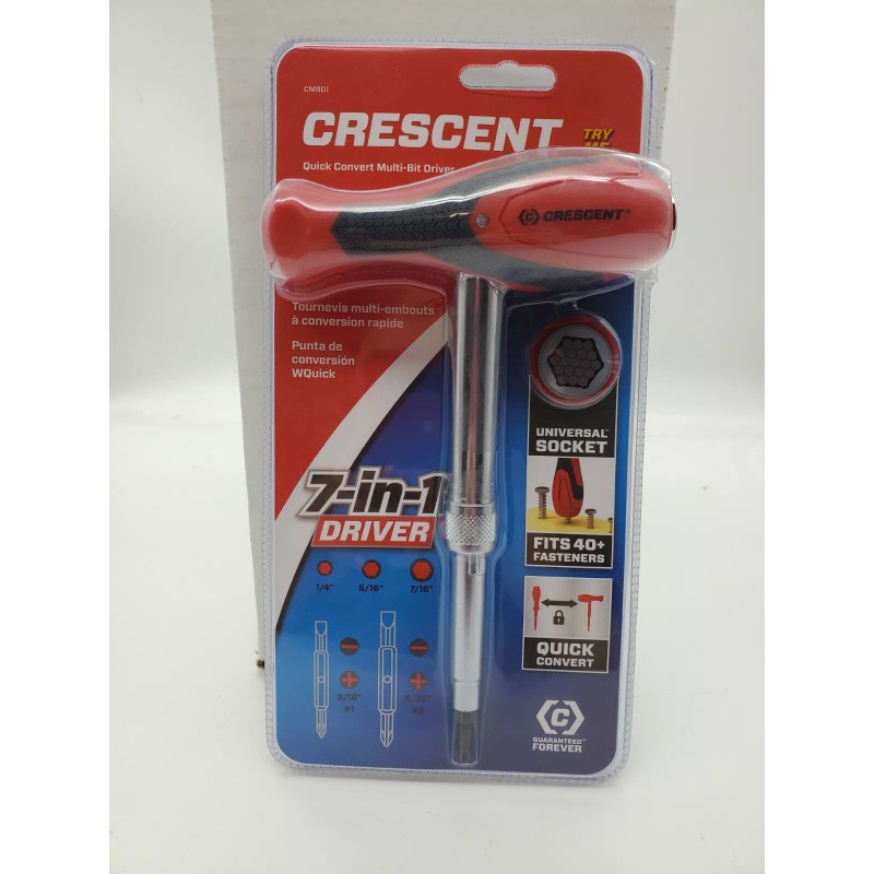 Crescent CMBD1 Quick Convert T-Handle Multi-Bit Driver