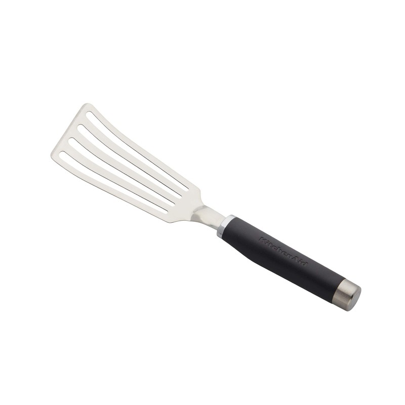 KitchenAid Gourmet Stainless Steel Flex Turner, One Size, Black