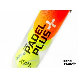 Padel Plus + Bote De Pelotas De Padel Rapidas De Larga Duracion Presurizadas Alta Calidad (3 Pelotas) (1)