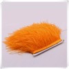 Feather Paradise Orange Ostrich Feather Trims Fringes Sewn on Feather