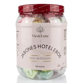 Jabones Hoteleros Artesanales Viedeluxe 50 Piezas 11 g | Mini Jabón Individual para Hotel, Airbnb, Spa y Amenidades de Higiene Personal