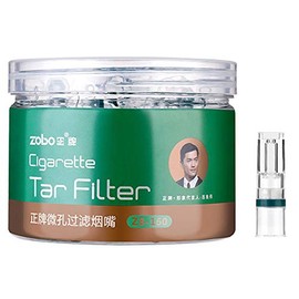 ZOBO Filtros desechables para cigarrillos regulares, microporosos multifiltrado para reducir las manchas de alquitrán y humo (100 por paquete)