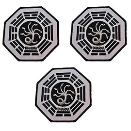 Lost Television Show Dharma Project Hydra Logo Embroidered Patch Set of 3