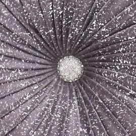 EUCIOR Round Throw Pillows,Grey Pillows,Gray and Silver Pillows,Grey Decorative Pillow,Pumpkin Pleated Handmade Gray Round Velvet Decorative Pillow for Sofa Bedroom Livingroom(Silver-Gray)