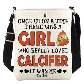 WCGXKO Calcifer Crossbody Bag Anime Calcifer Inspired Messenger Bag For Anime Lovers Anime Fire Gift (CALCIFER IT XK)