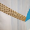 Pair Of Diamante Crystal Tie Backs (Gold)