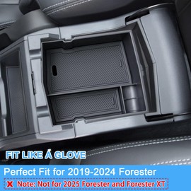 JKCOVER Upgraded Design Center Console Organizer Tray Compatible with Subaru Forester 2024 2023 2022 2021 2020 2019 Interior Armrest Insert Storage Box Easy Removal Accessories