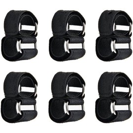 Samcos Kotei Tape Joint Bracket, Magic Type, Set of 6, Car Fixing Rod Belt, Fishing Rod, Lure Rod, Black