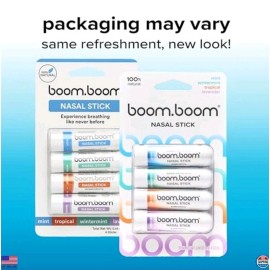 BoomBoom Nasal Inhaler Stick | Vapor Flow | Refreshing Essential Oils & Menthol