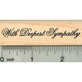 with Deepest Sympathy Rubber Stamp
