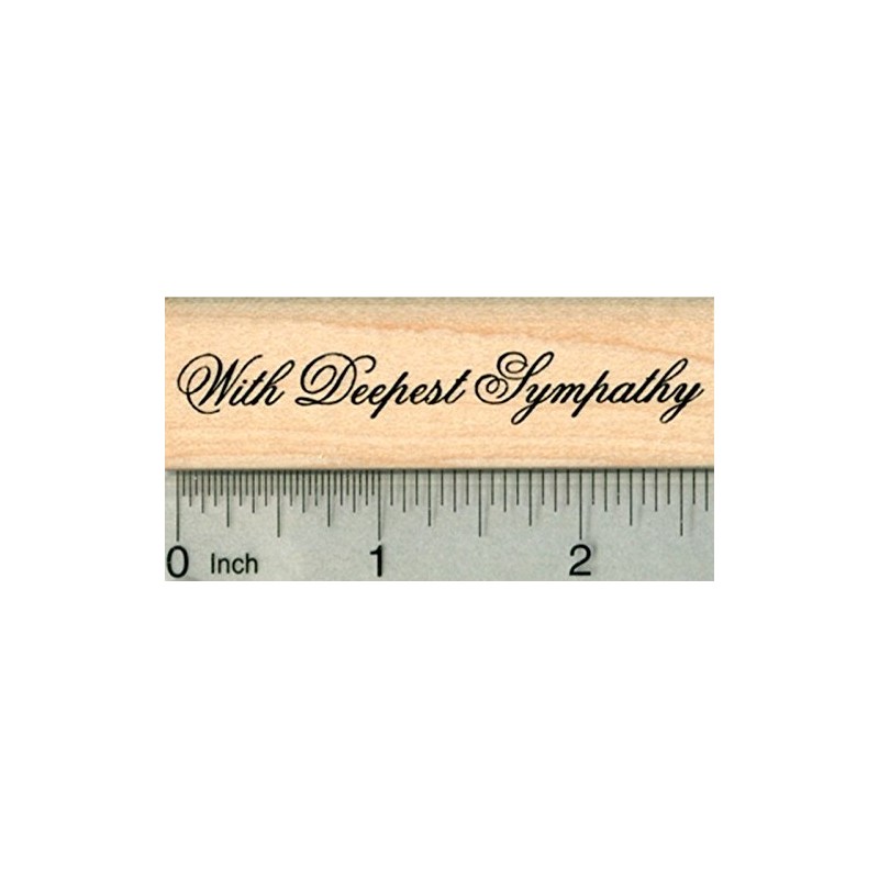 with Deepest Sympathy Rubber Stamp