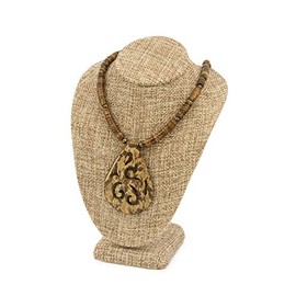 JewelrySupply Necklace Bust Jewelry Display 6" Tall Burlap - Necklace Display - Jewelry Display Stand