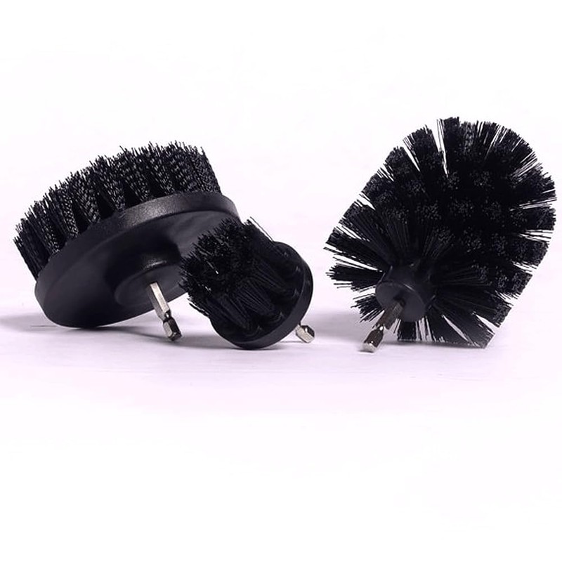 Diamond Shine 3-Pack Firm Drill Brush Attachment - Turns Drill