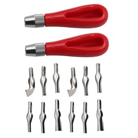 SEIWEI 12 Pack Craft Linoleum Cutter Kit Carving Tools Assortment Linocut Tools Block Cutters for Block Printing, DIY Stamp Carving Craft