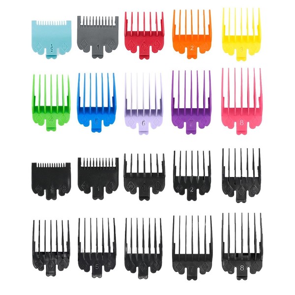 20 Pieces Electronic Push Limit Comb, Hair Clipper Protective Cover,