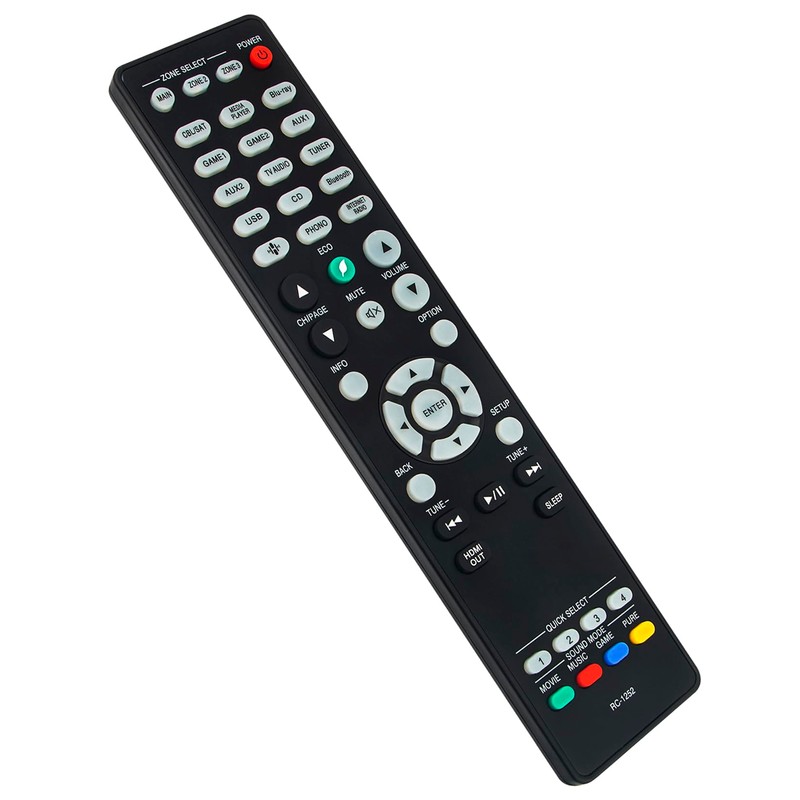 Replacement Remote Control RC-1252 Applicable for Denon AVR-X4800H 9.4-Ch Receiver
