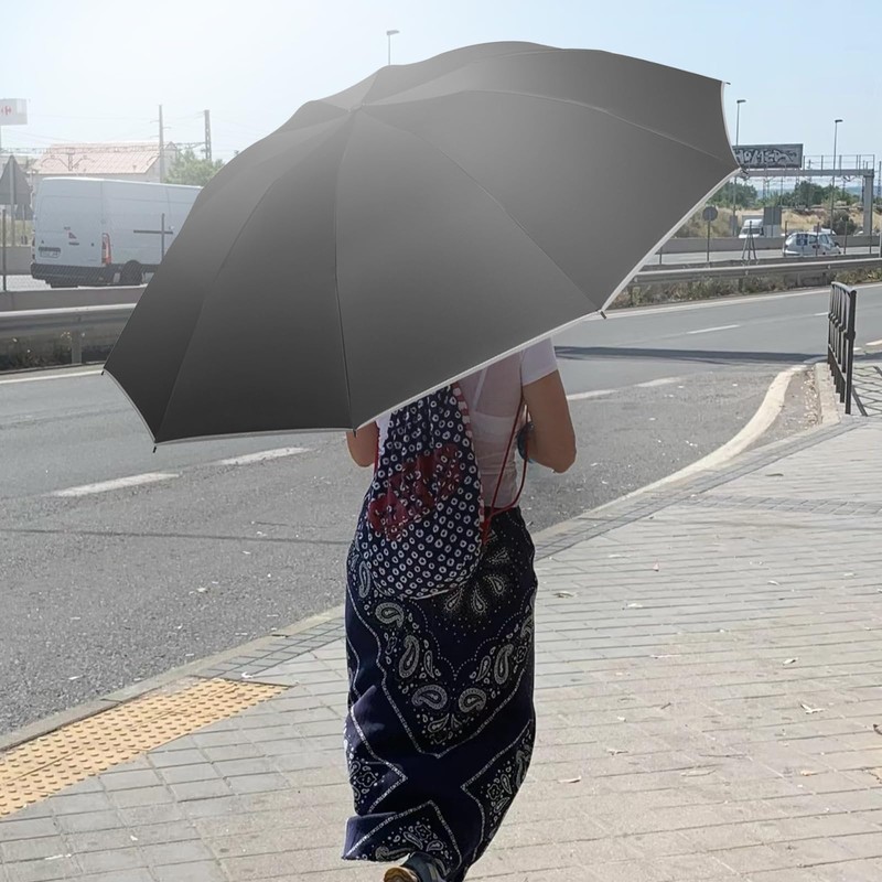 Sykrawki Windproof Inverted Umbrella with 10 Ribs, Automatic Open/Close, Compact,