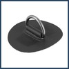 INFINAUTO 6pcs 6cm Black D Ring Patch PVC Stainless Steel