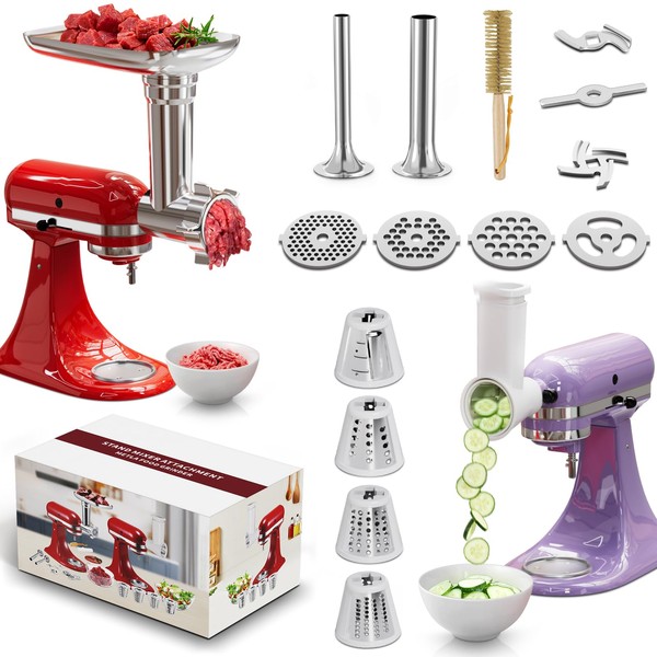 21Pcs Meat Grinder & Cheese Grater Attachment for KitchenAid Stand