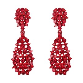 EVER FAITH Women's Earrings Full Crystal Art Deco Vintage Style Earrings for Wedding Party, Crystal