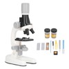 Kids Microscope Kit LED 1200X Microscope with Specimen Slides Science