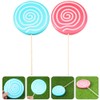 Gatuida 2Pcs Lollipop Prop, Large Candy Ornament, Synthetic Material, Fake