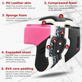 Mytra Fusion Black-90 Boxing Head Gear, Black/Pink, L