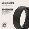 Groove Life Edge Black/Black Silicone Ring - Breathable Rubber Wedding